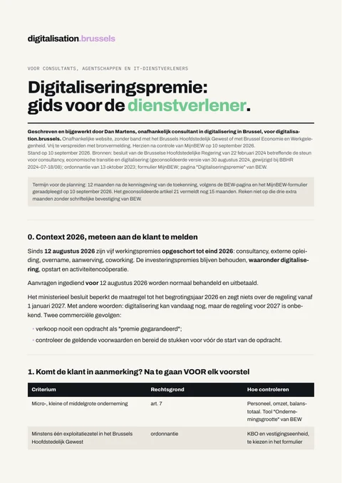 Omslag : De gids voor dienstverleners